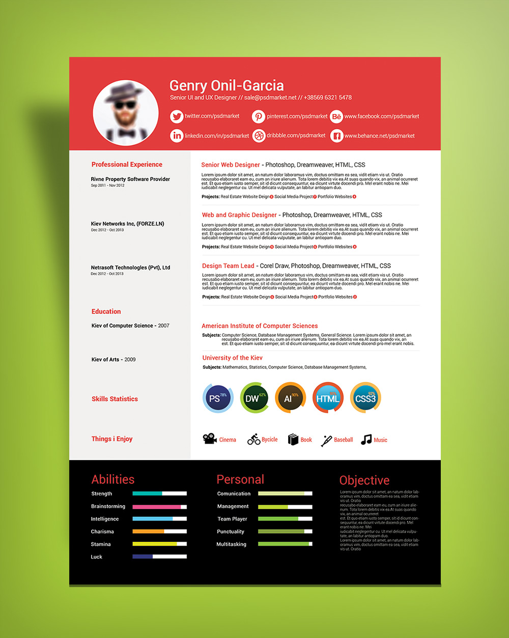 free simple resume design template for ui  u0026 ux designers