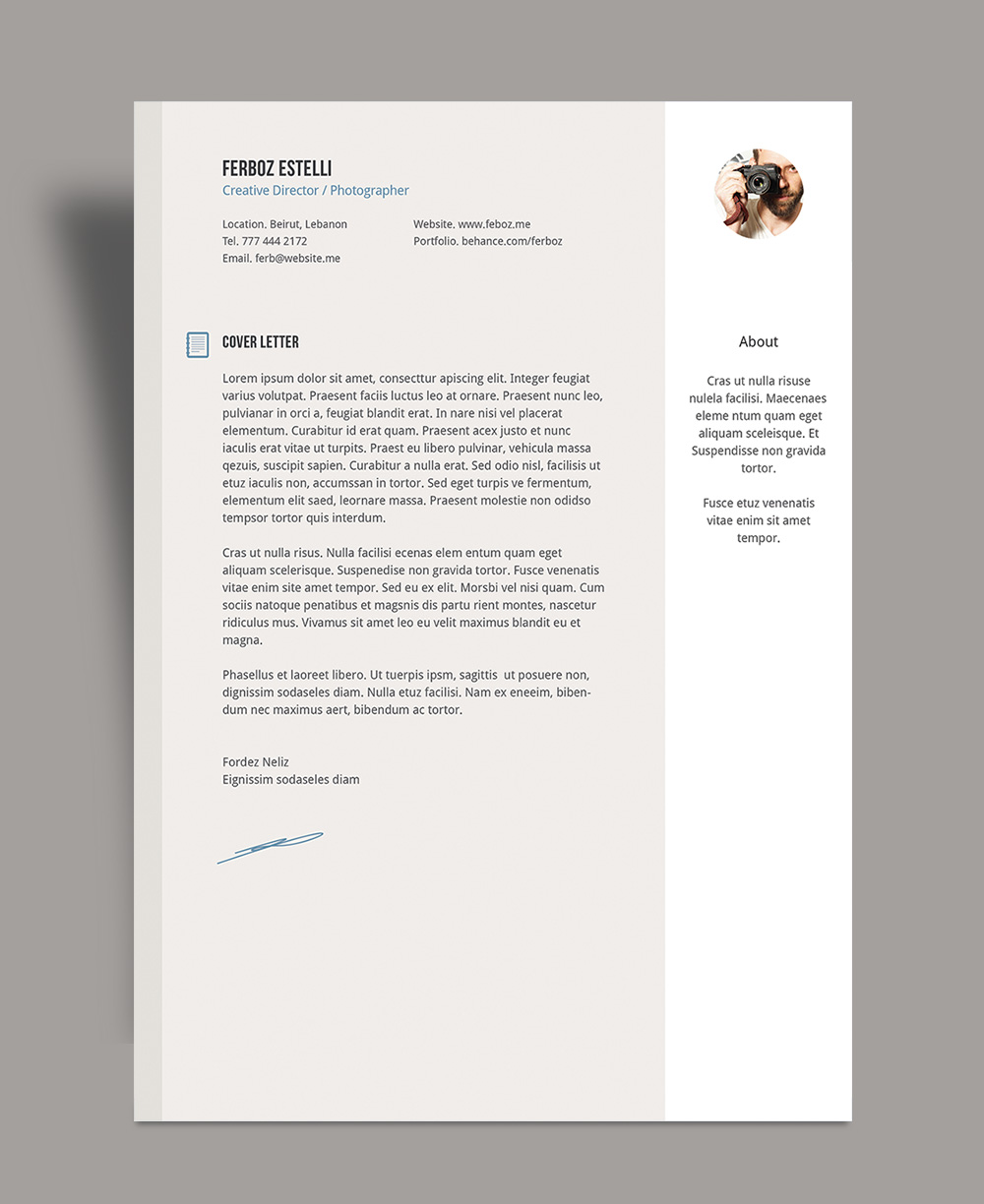 free professional resume  cv  template with cover letter  u0026 portfolio in ai for graphic designer