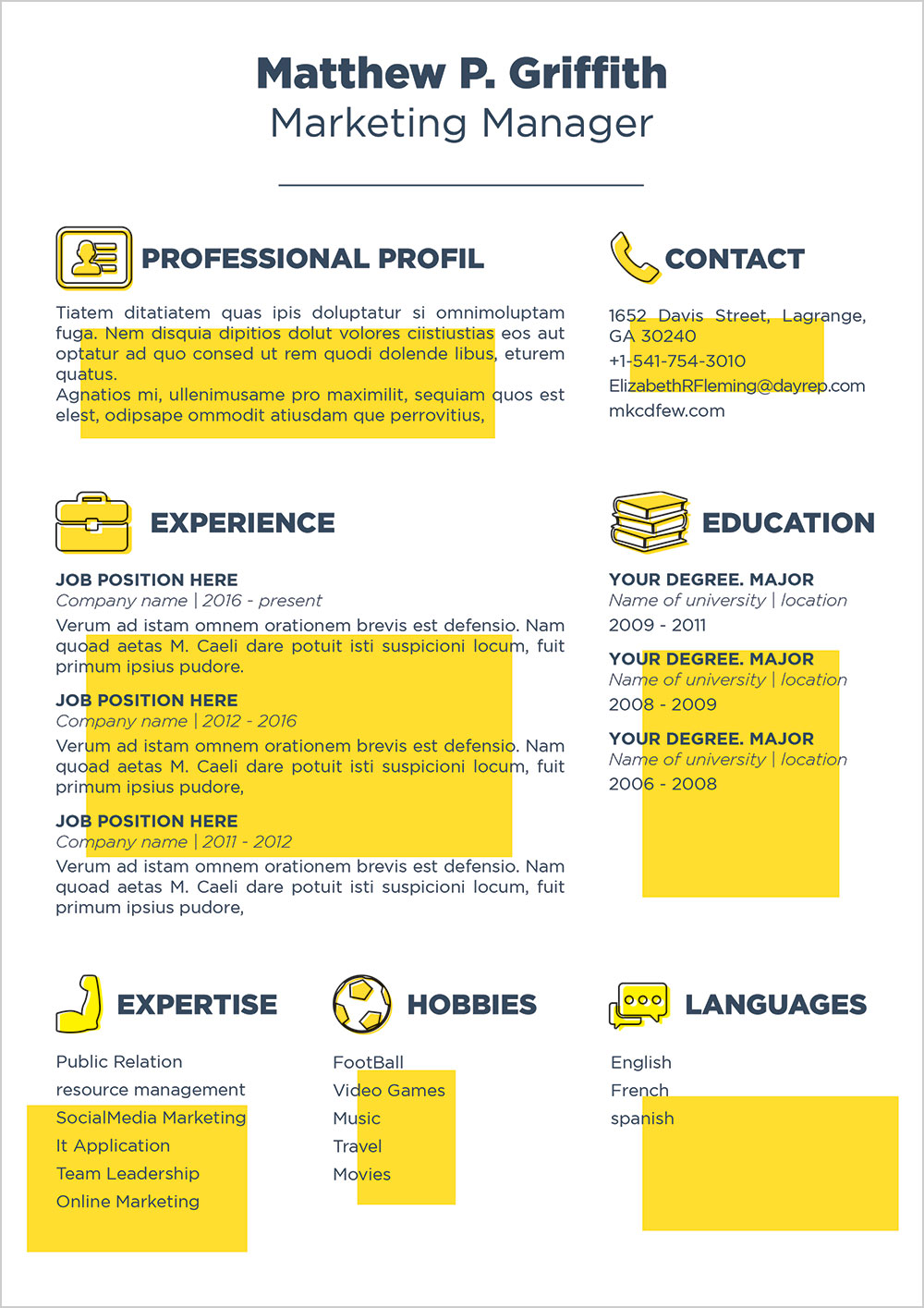free resume   cv template  u0026 cover letter in word   psd
