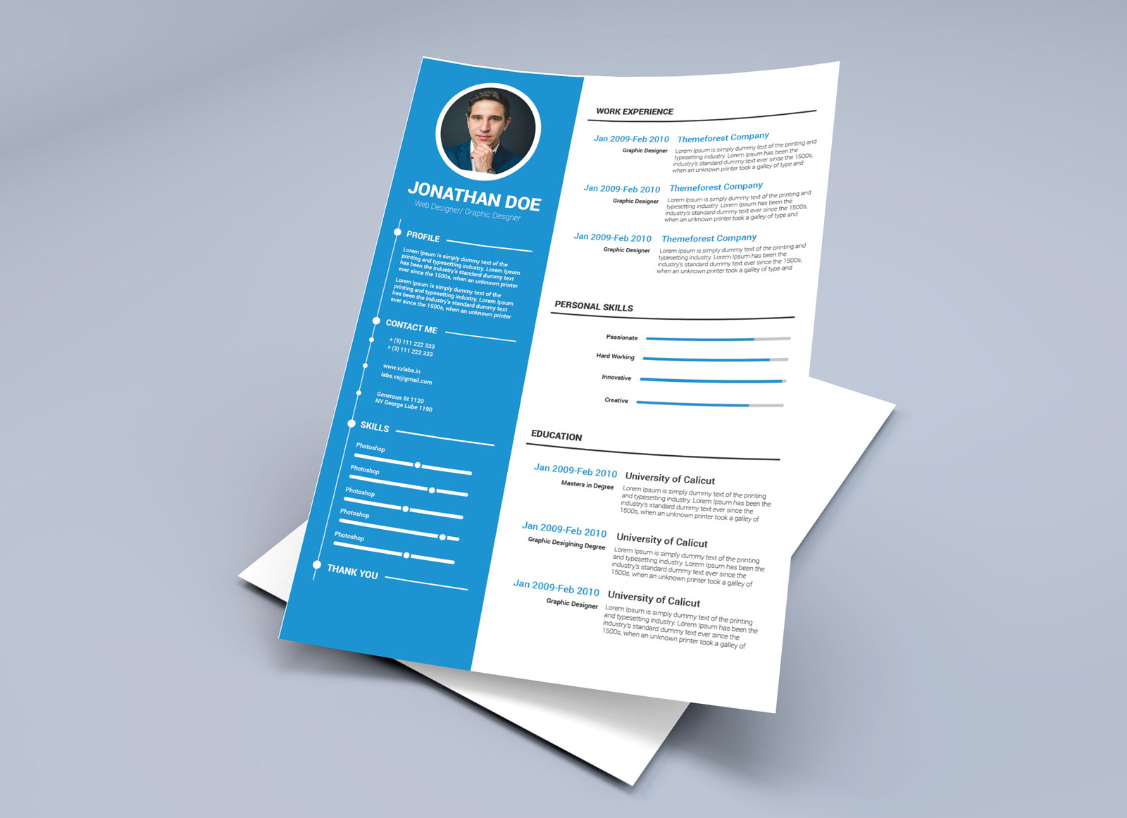 free resume template in illustrator ai  u0026 word docx format