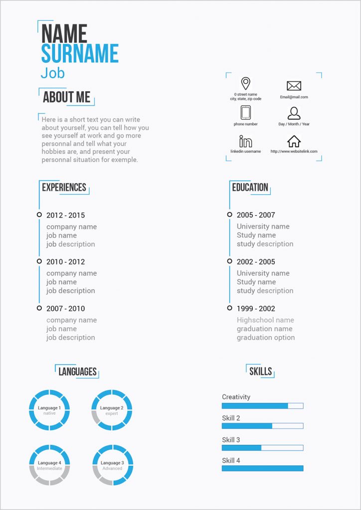 Free Simple Resume Design Template In Ai Format Good Resume