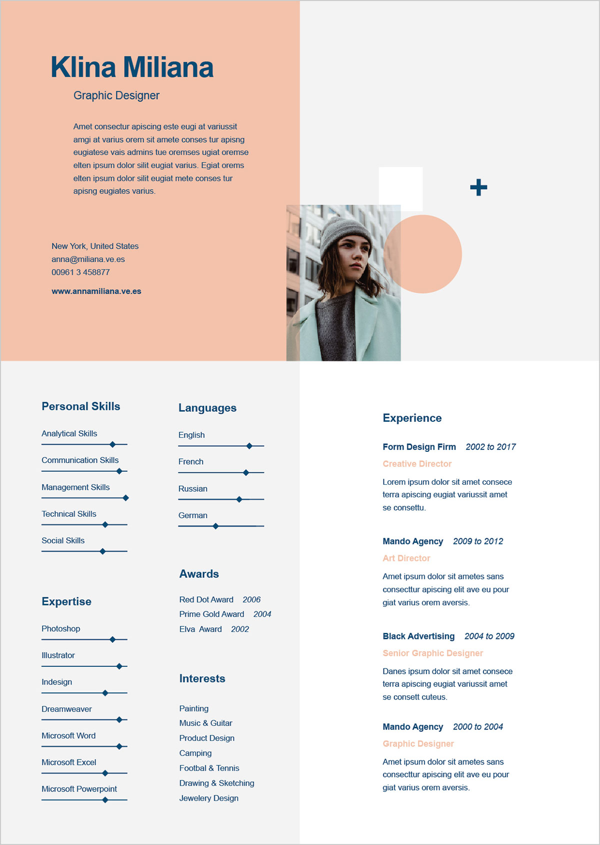 free unique style resume template  u0026 cover letter in ai format