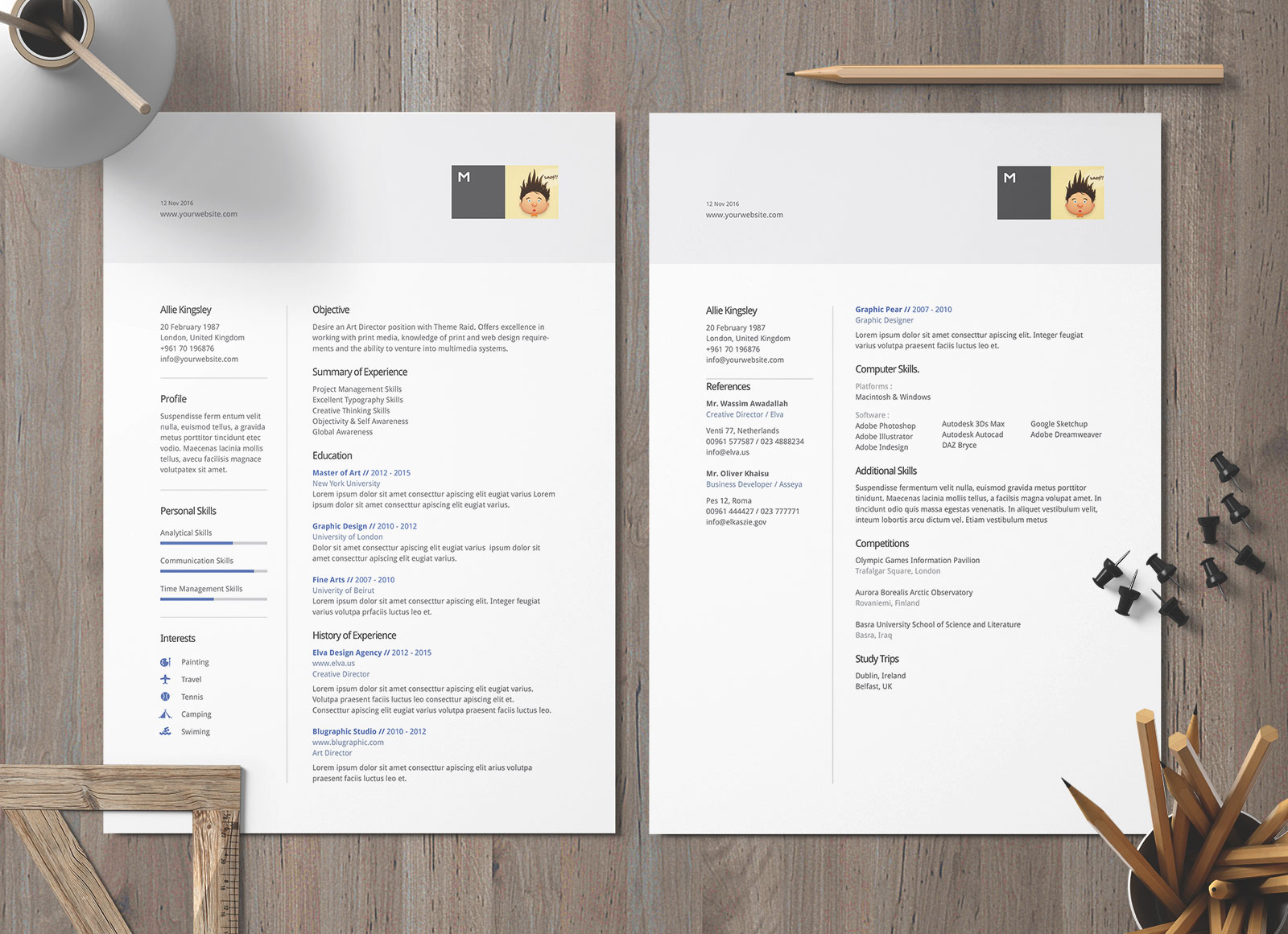 Free Ai Doc Docx Perfect Resume Template And Cover Letter