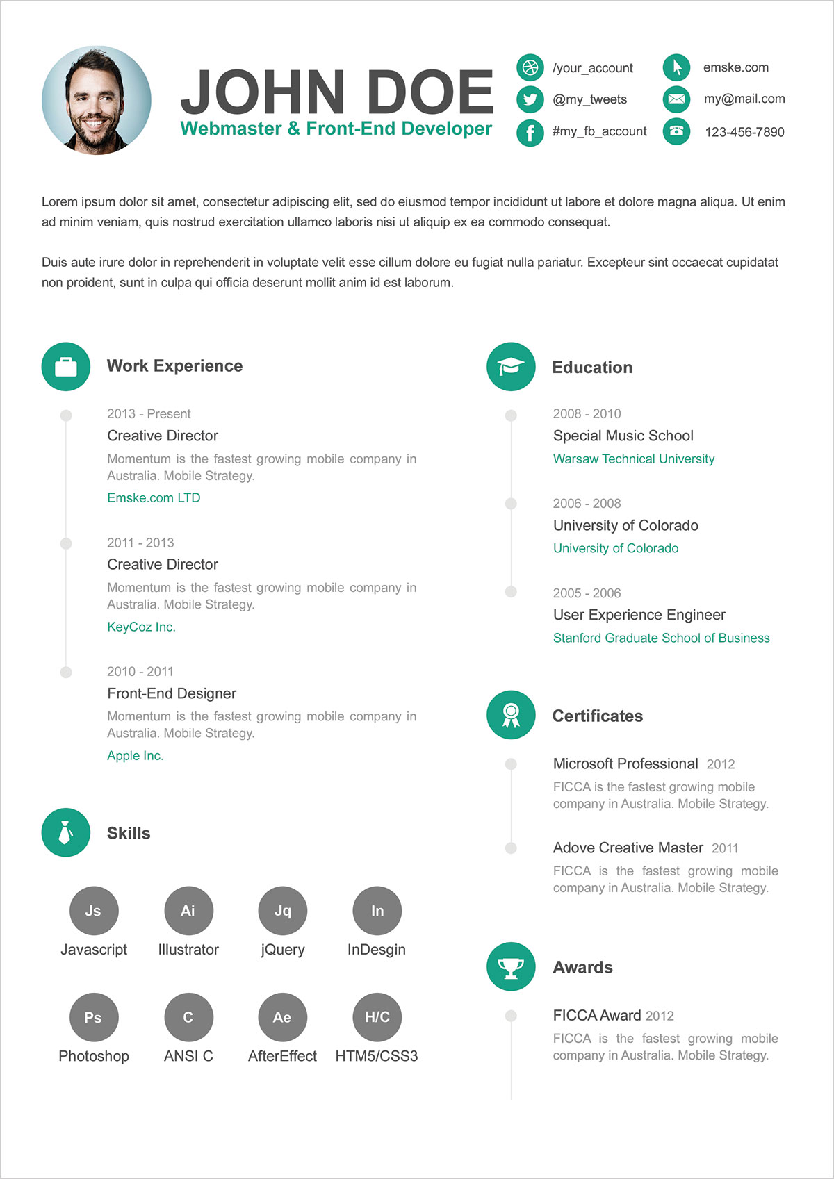Free-PSD-Resume-CV-Template-for-Webmaster-&-Front-End-Developer